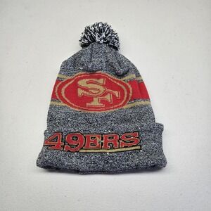 San Francisco 49ers Unisex Beanie ONE SIZE Red FOCO Pom‎ Lights Up Logo Xmas